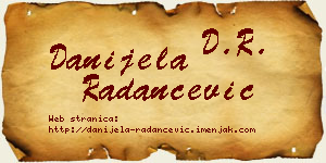 Danijela Radančević vizit kartica